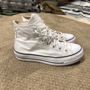 Converse White High-Top Sneakers